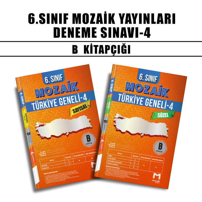 MOZAİK 06.SINIF T.GENELİ SAYISAL/SÖZEL 4-B - 2024